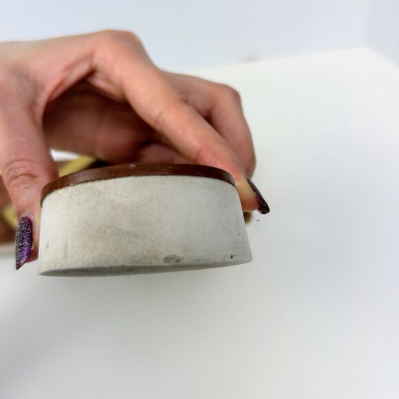 Coach Shelly Metallic Gold Leather Turnlock Flip Flops Thong Sandals Shoes 8.5 - Picture 9 of 10